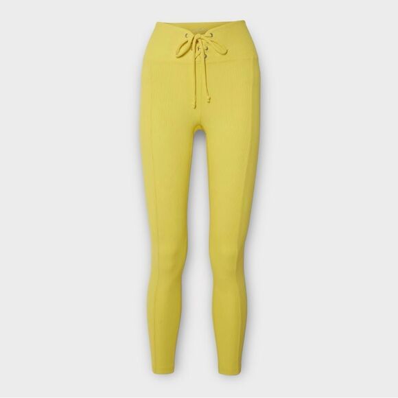 Year of Ours Football Lace-Up Ribbed Legging in Yellow Women’s Size M - Picture 7 of 7